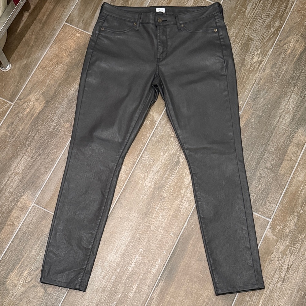 Cache vintage Y2K Charcoal leather lookalike Trousers